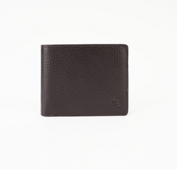 Men's Bifold Leather Wallet Chocolate Brown