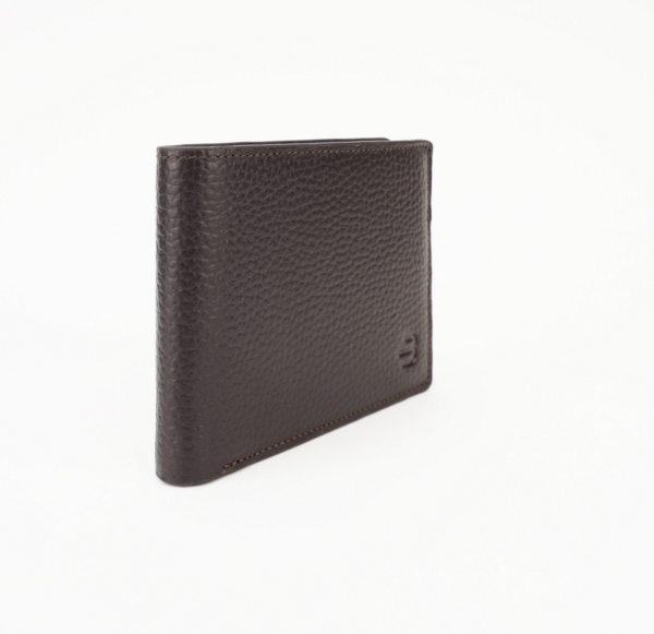 Men's Bifold Leather Wallet Chocolate Brown - Image 3