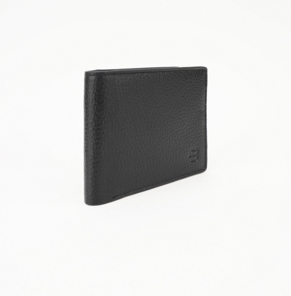 Men's Bifold Leather Wallet Black - Image 3