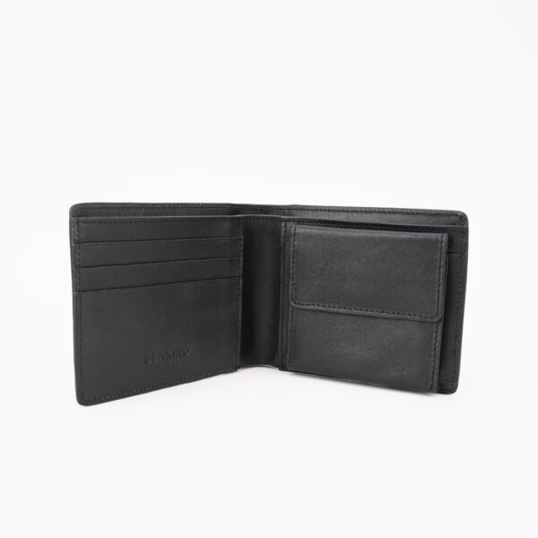 Men's Bifold Leather Wallet Black - Image 2