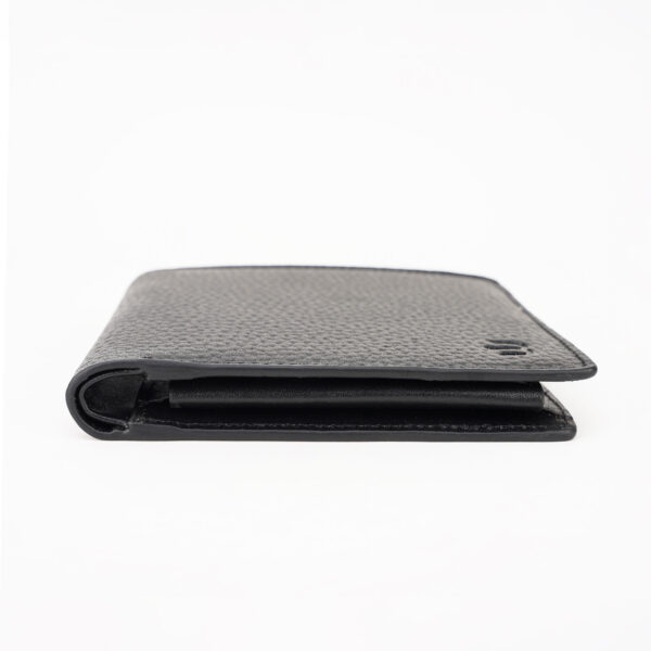Men's Bifold Leather Wallet Black - Image 4