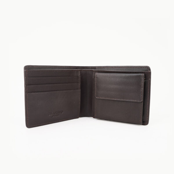 Men's Bifold Leather Wallet Chocolate Brown - Image 2