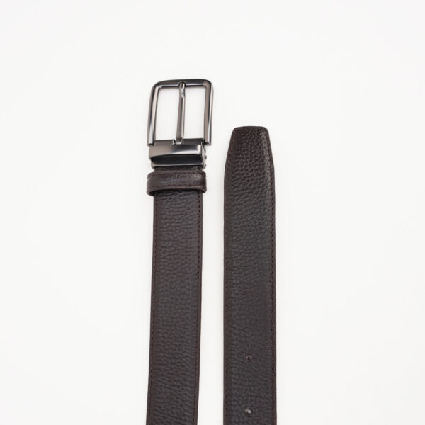 Chocolate Brown Leather Belt - Image 3