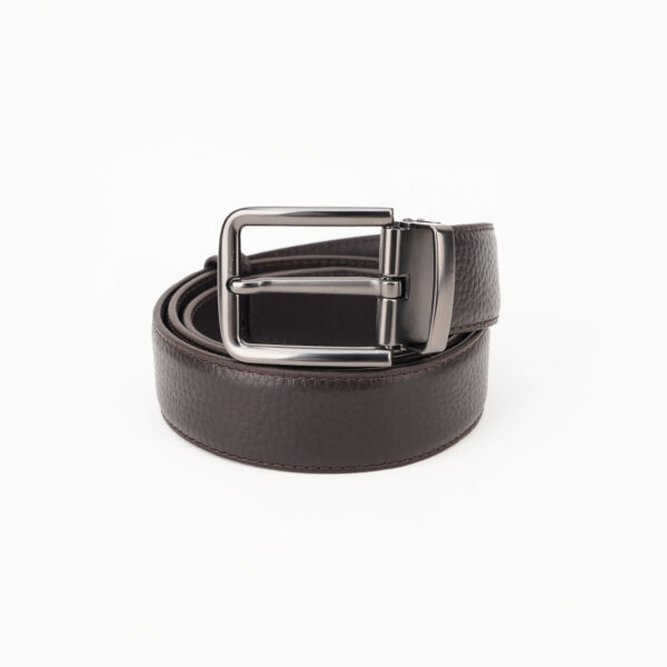 Chocolate Brown Leather Belt - Image 2